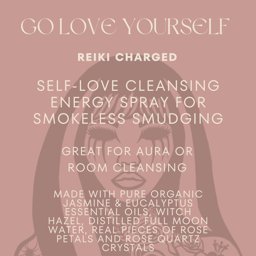 Go Love Yourself Reiki Charged Self Love Cleansing Energy Spray - Shadow Witch Designs