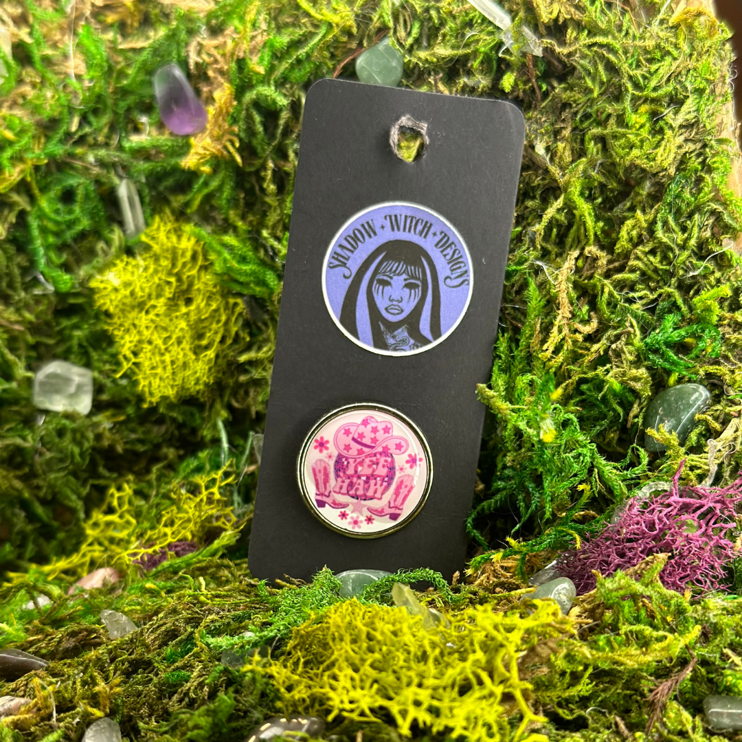 Yee-Haw Disco Cowgirl Rodeo Enamel Pin