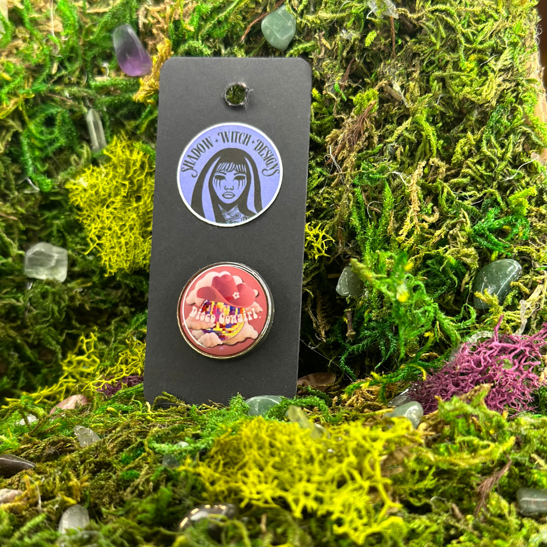 Disco Cowgirl Enamel Pin
