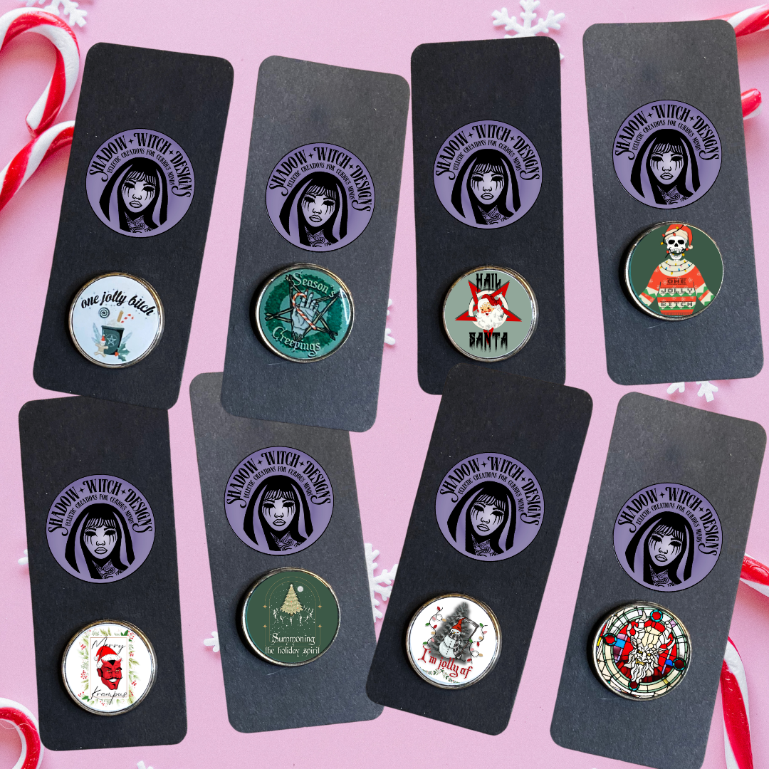 Creepmas Holiday Enamel Pins - Shadow Witch Designs