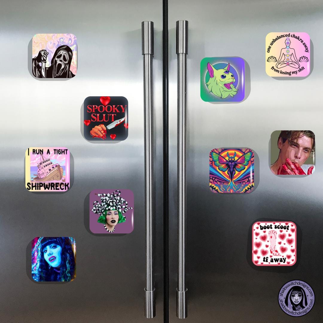 Scream Movies Magnets Choose From Ghostface, Billy Loomis, and More! Resin Protected Drawn Designs - Shadow Witch Designs