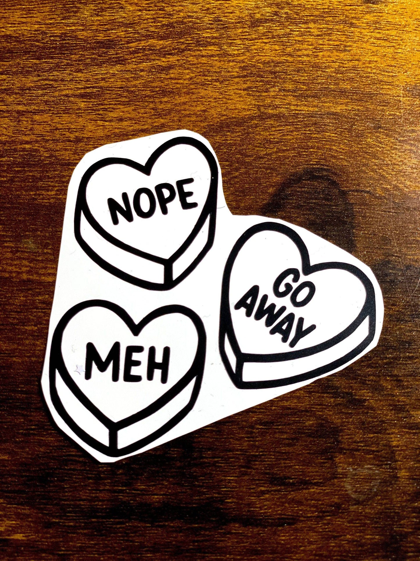 Go Away Candy Heart Bundle Vinyl Decal - Shadow Witch Designs