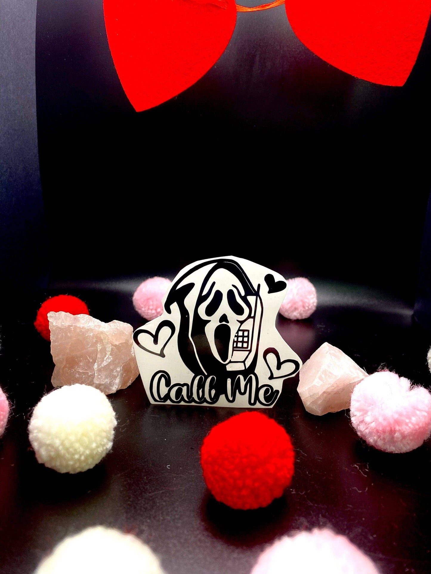 Scream Ghostface Call Me Horror Valentine Vinyl Decal - Shadow Witch Designs