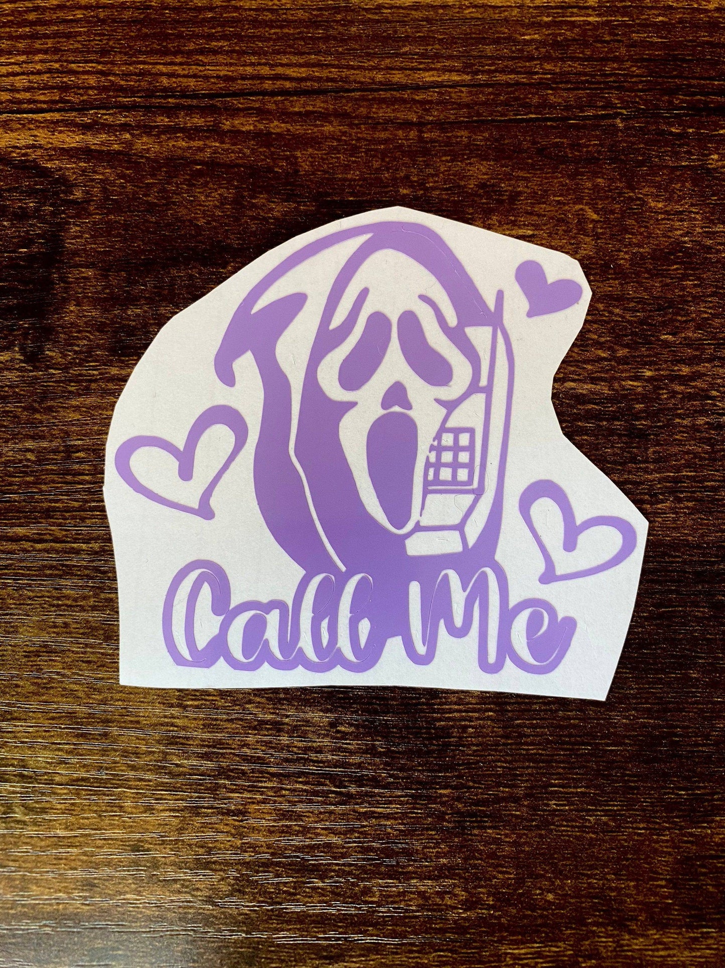 Scream Ghostface Call Me Horror Valentine Vinyl Decal - Shadow Witch Designs