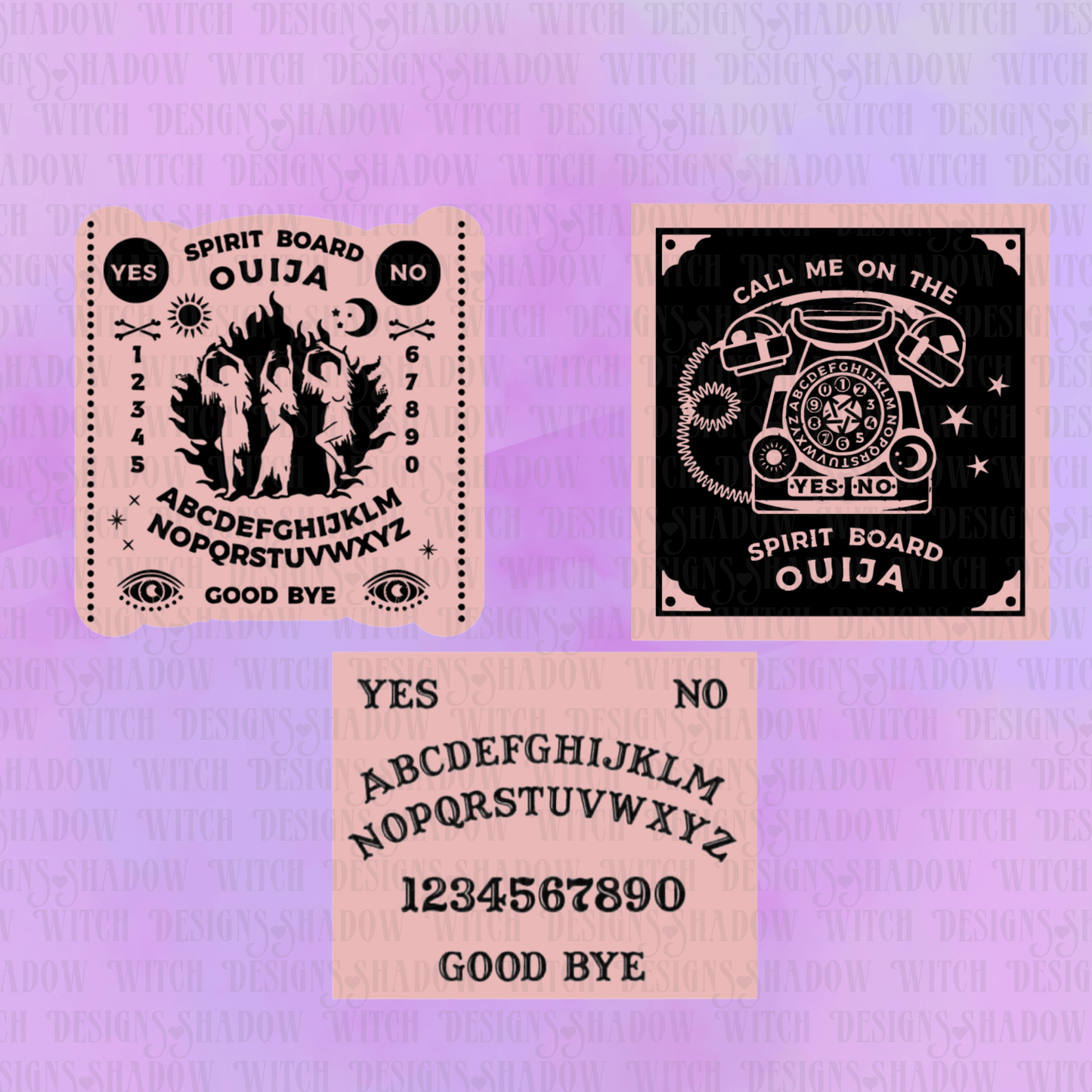Pink Ouija Sticker Pack - Shadow Witch Designs