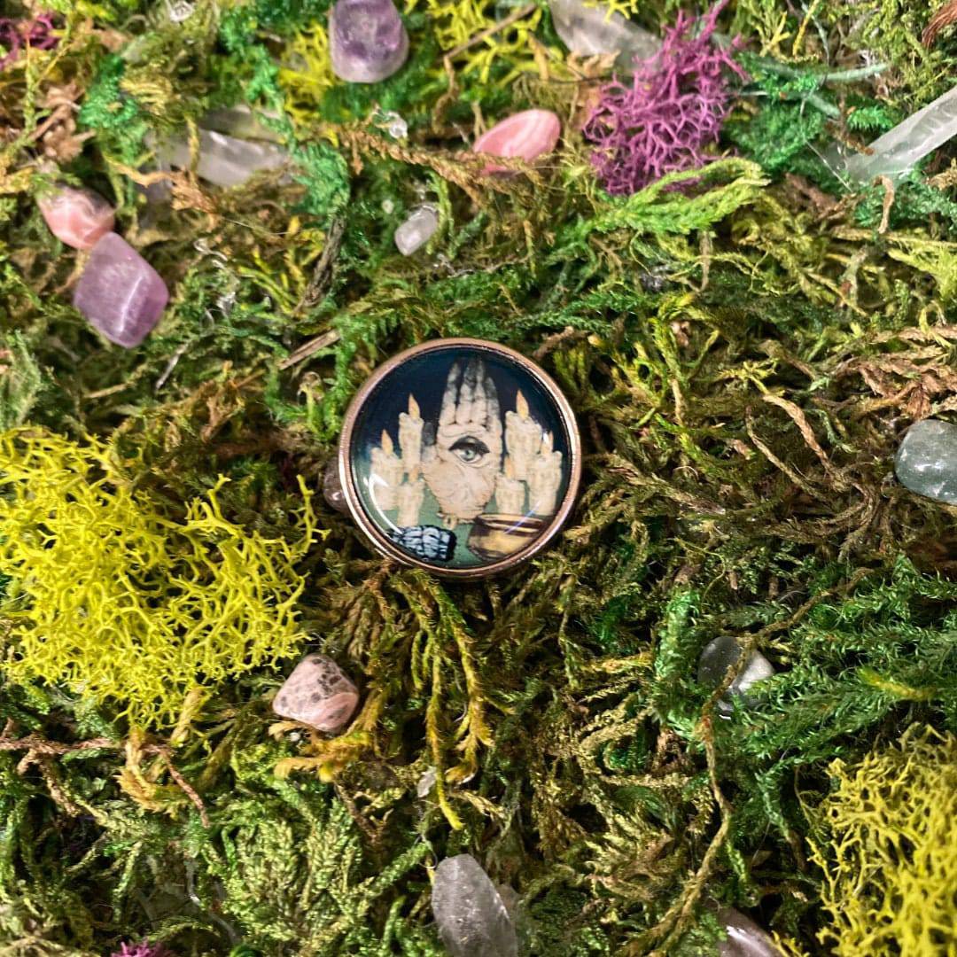 Third Eye Cursed Palmistry Enamel Pin - Shadow Witch Designs