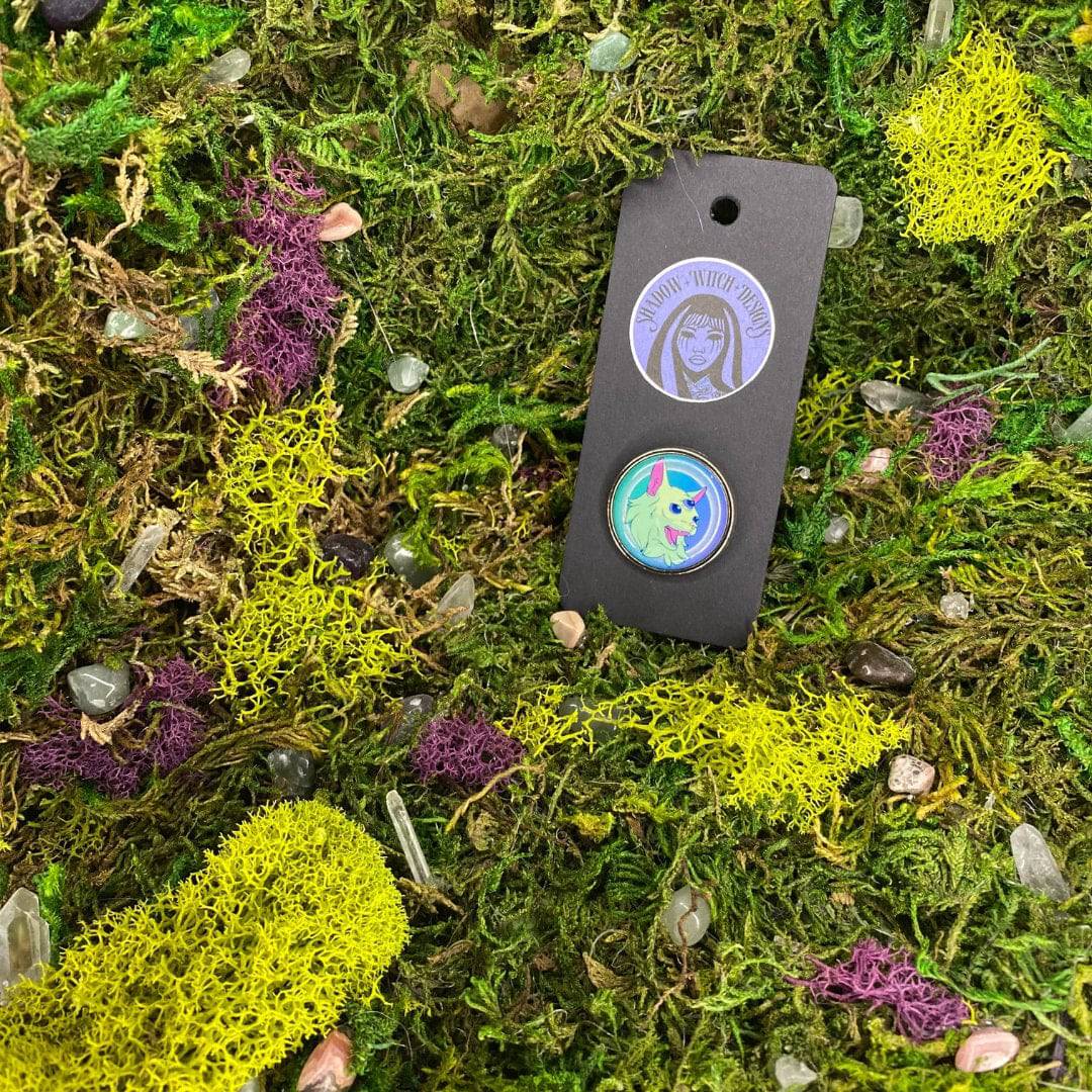 Third Eye Trippy Cat Enamel Pin - Shadow Witch Designs