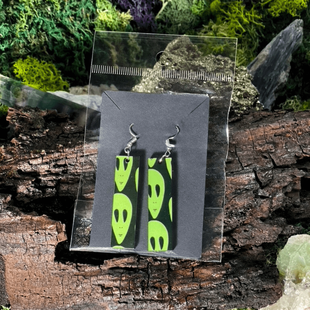 Alien Head Earrings - Shadow Witch Designs
