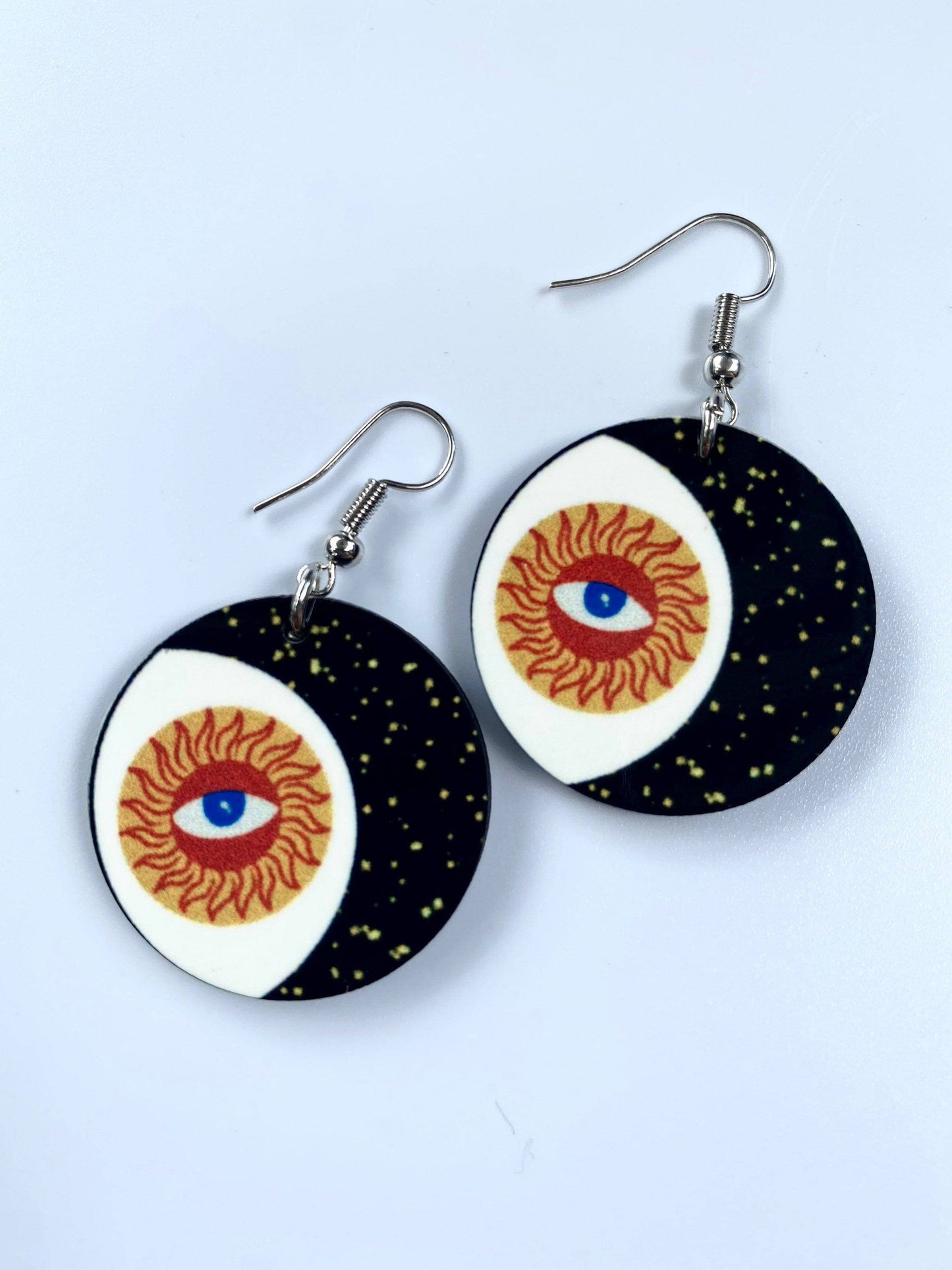 Evil Eye Night Sky Earrings - Shadow Witch Designs