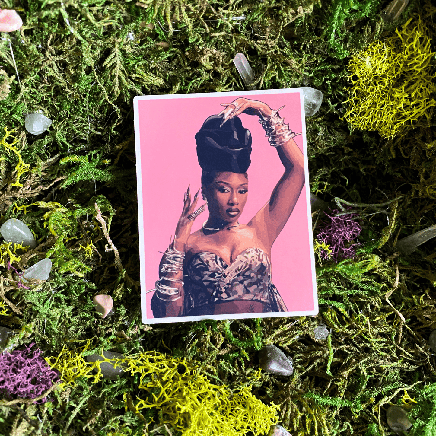 Megan Thee Stallion Pink Cobra Individual Sticker - Shadow Witch Designs