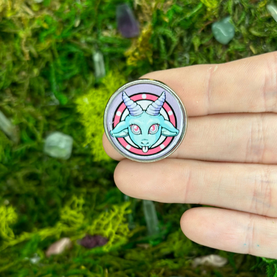 Pastel Goth Baphomet Enamel Pin
