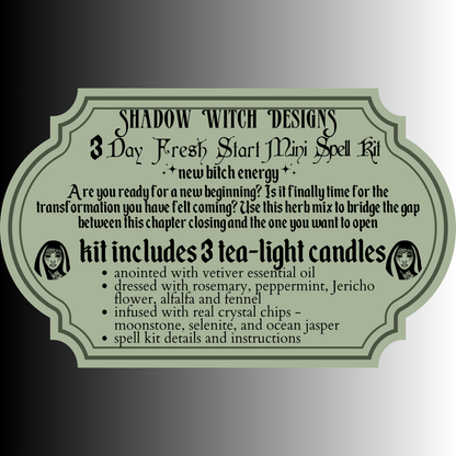 3 Day Fresh Start Mini Spell Kit