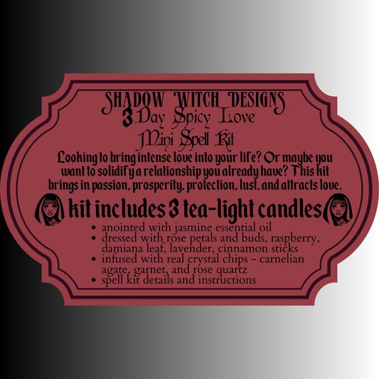 3 Day Spicy Love Mini Spell Kit