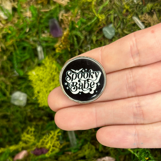 Spooky Babe Enamel Pin