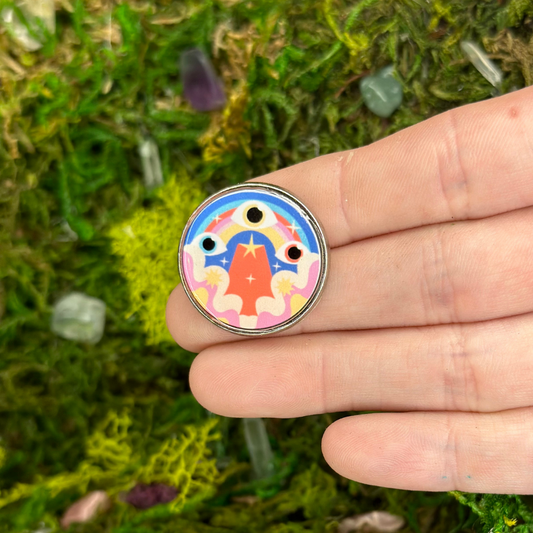 All Seeing Eye Rainbow Protection Enamel Pin