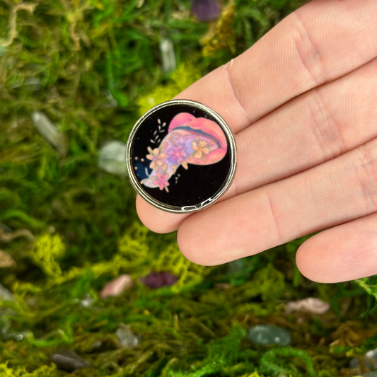 Trippy Flower Tongue Enamel Pin