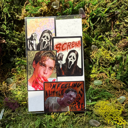 Original Scream Movie Stu and Billy Ghostface Sticker Pack