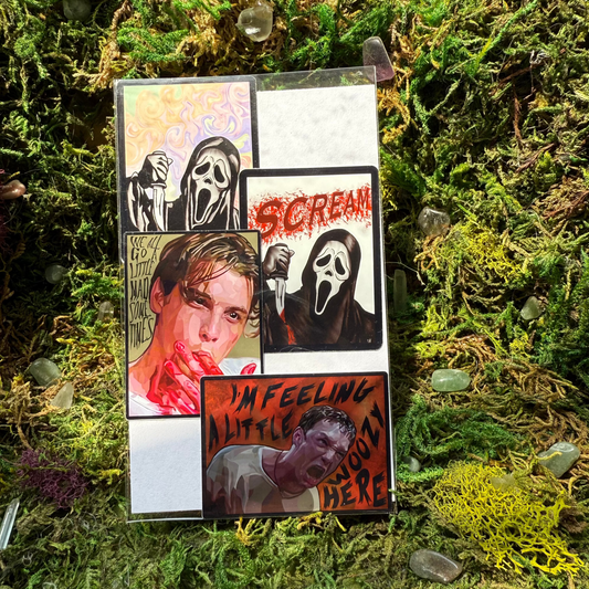 Original Scream Movie Stu and Billy Ghostface Sticker Pack
