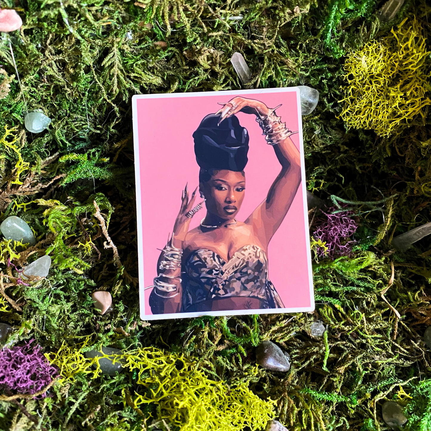 Megan Thee Stallion Pink Cobra Individual Sticker