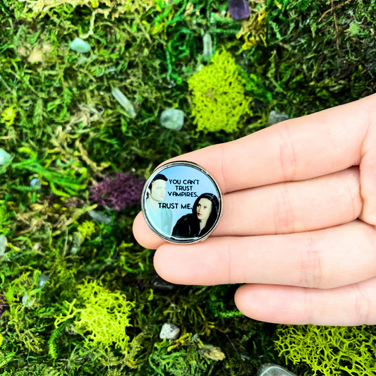 You Can't Trust Vampires, Trust Me Twilight Enamel Pin