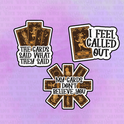 Shadow Witch Designs Called Out Tarot Cards Sticker Pack COTCSP