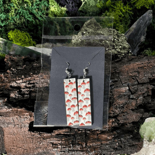 Red Mushroom Earrings - Shadow Witch Designs