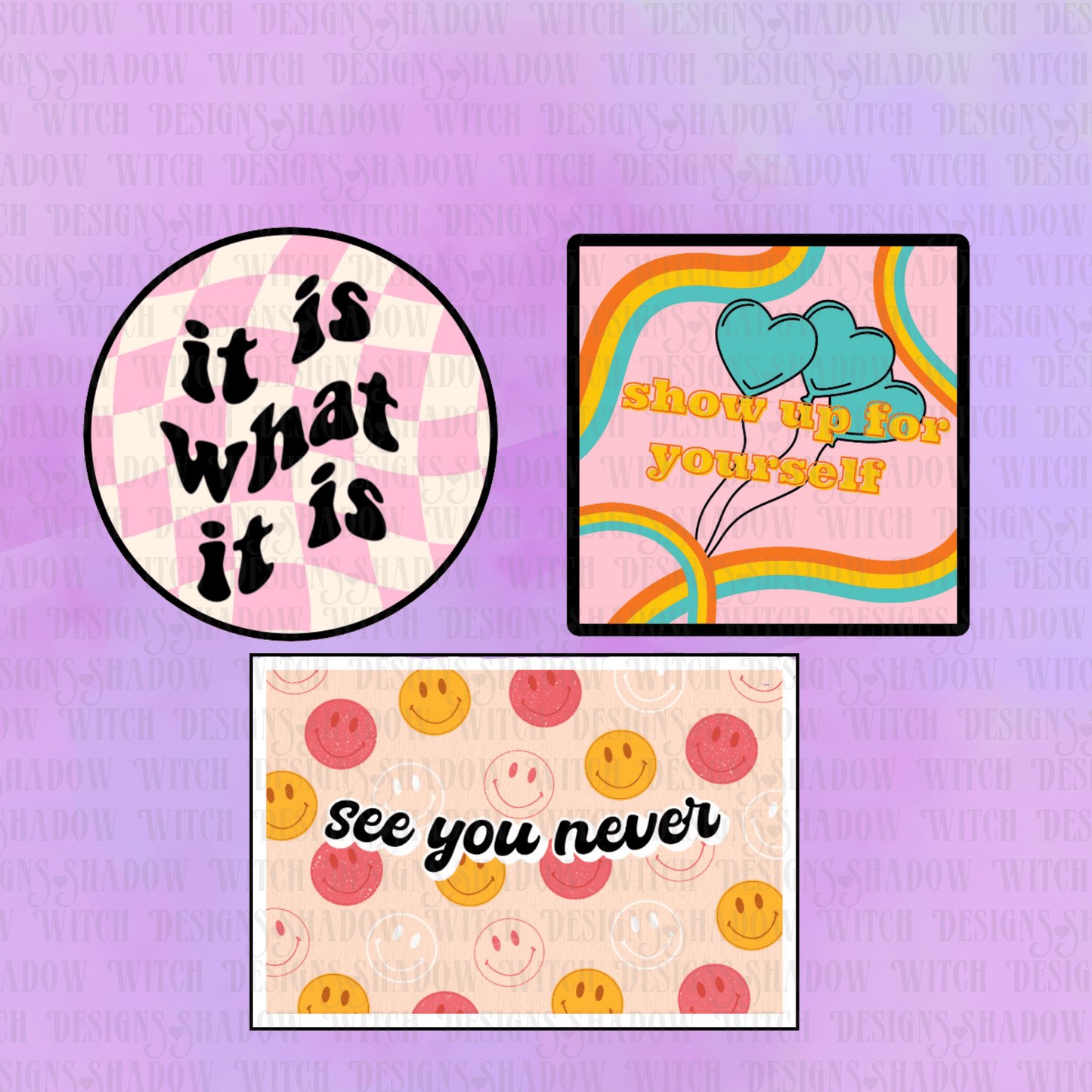 See You Never Retro Sticker Pack - Shadow Witch Designs