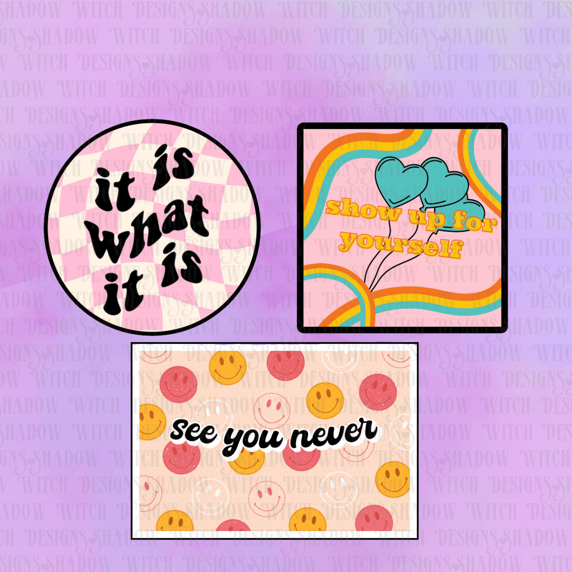 See You Never Retro Sticker Pack - Shadow Witch Designs