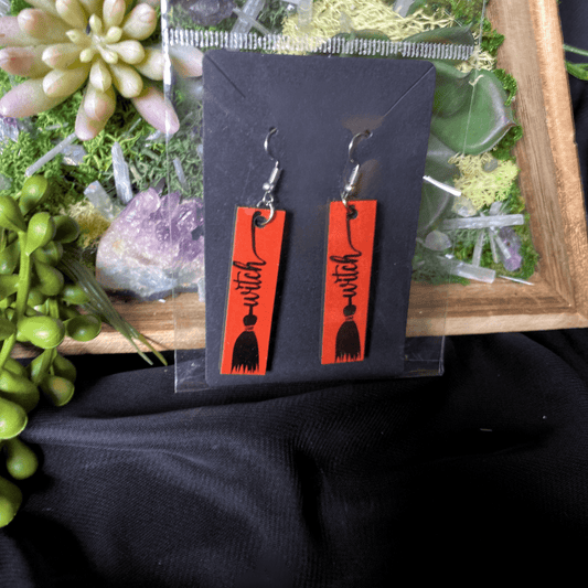 Shadow Witch Designs earrings Broom Of A Witch Earrings BOAWE