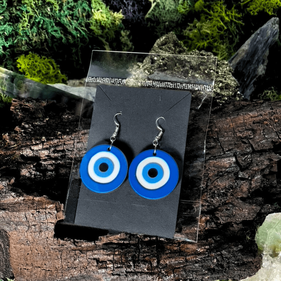 Shadow Witch Designs Evil Eye Circle Earrings EECE