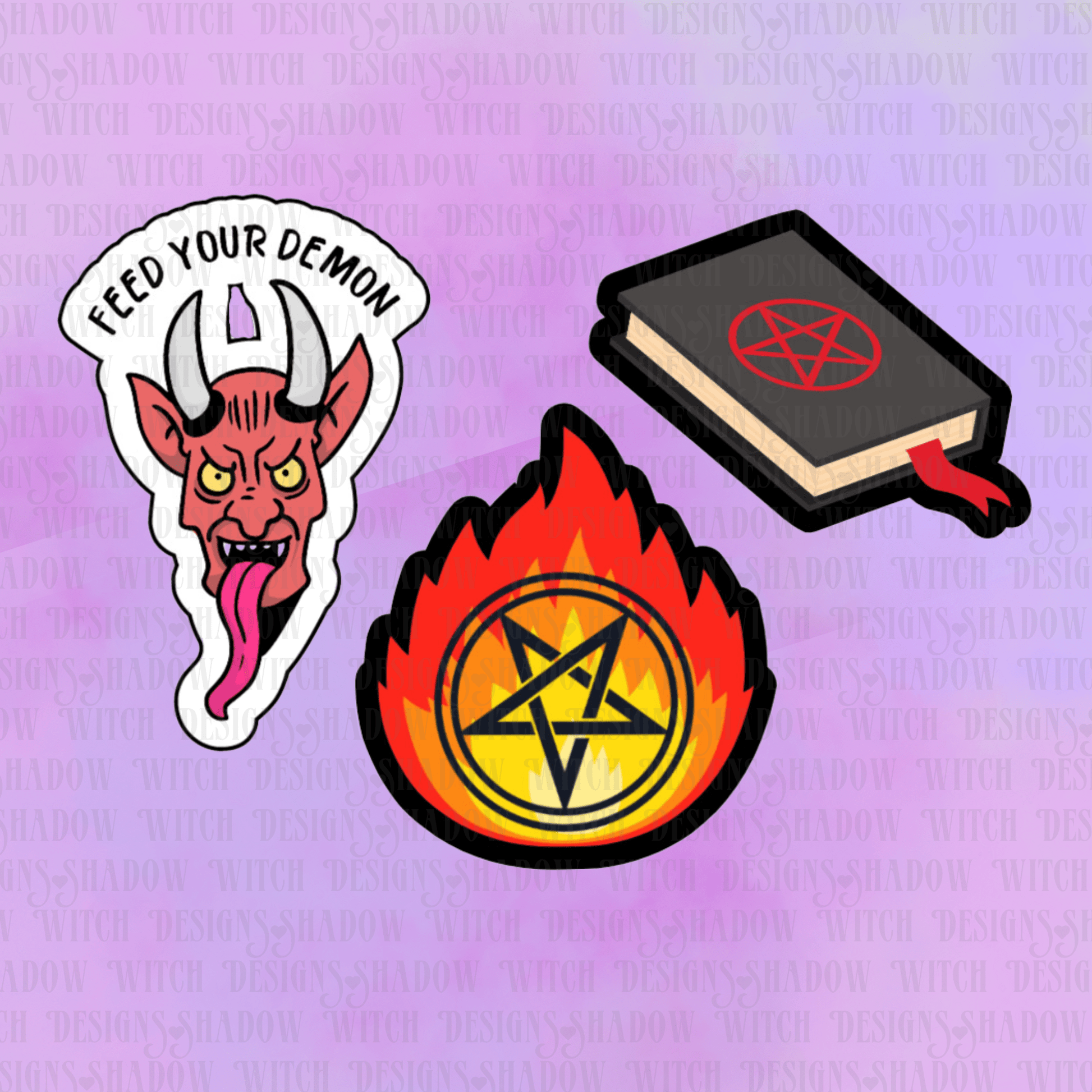 Shadow Witch Designs Feed Your Demon Sticker Pack FYDSP