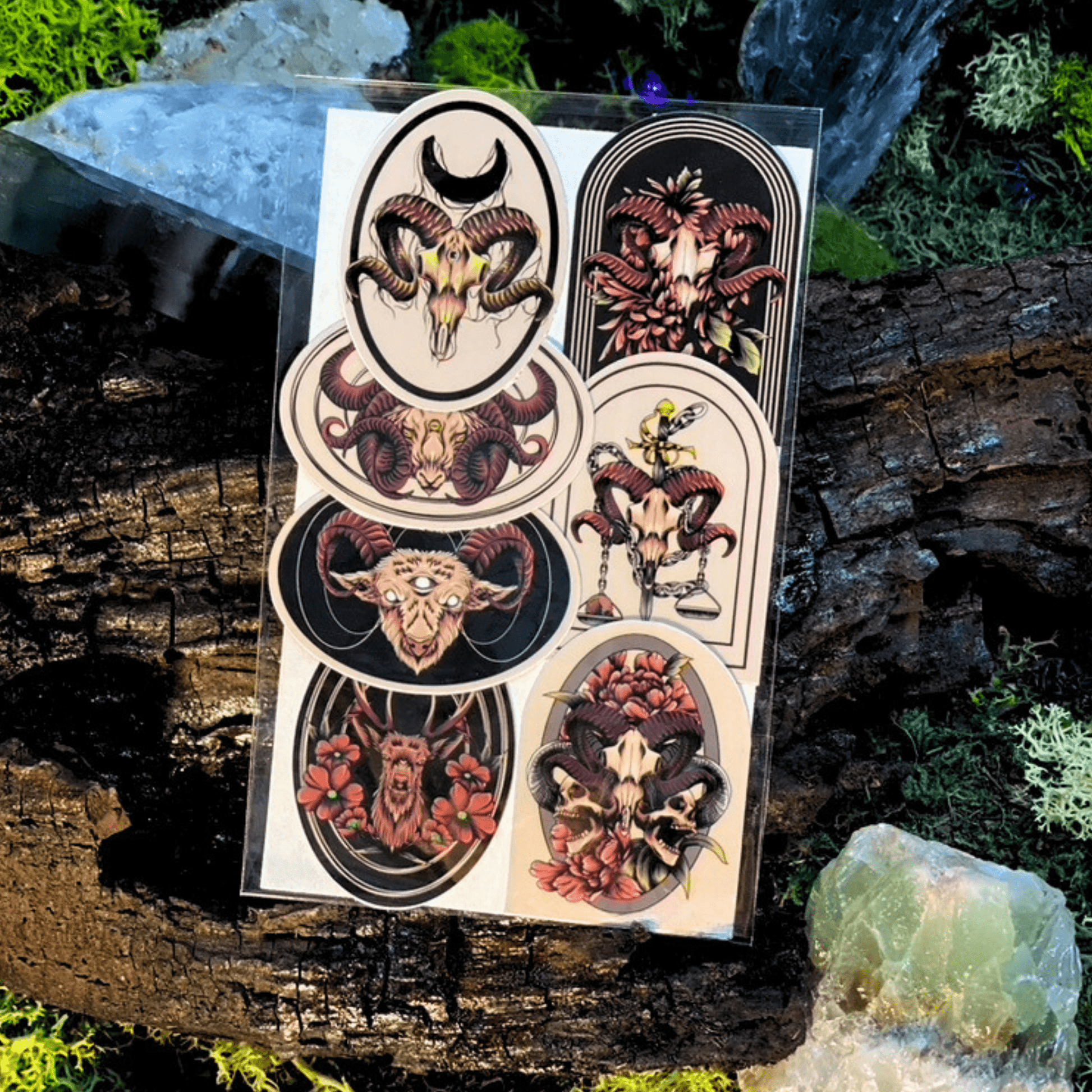 Shadow Witch Designs Gothic Animal Skulls Sticker Pack GASSP