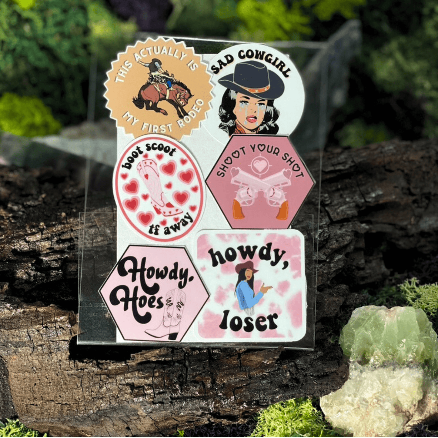 Shadow Witch Designs Sad Cowgirl’s First Rodeo Sticker Pack SGFRSP