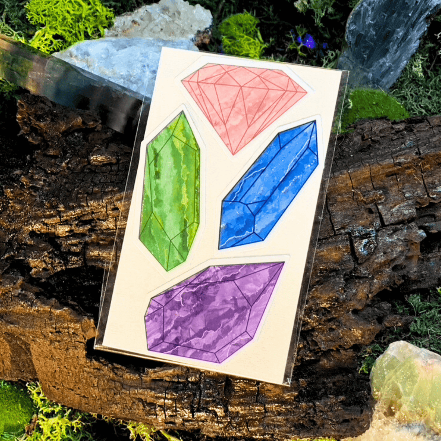 Colorful Crystals Sticker Pack - Shadow Witch Designs