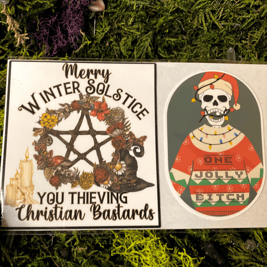 Shadow Witch Designs sticker pack Jolly Winter Solstice B!tch Matte Sticker Set JWSBM