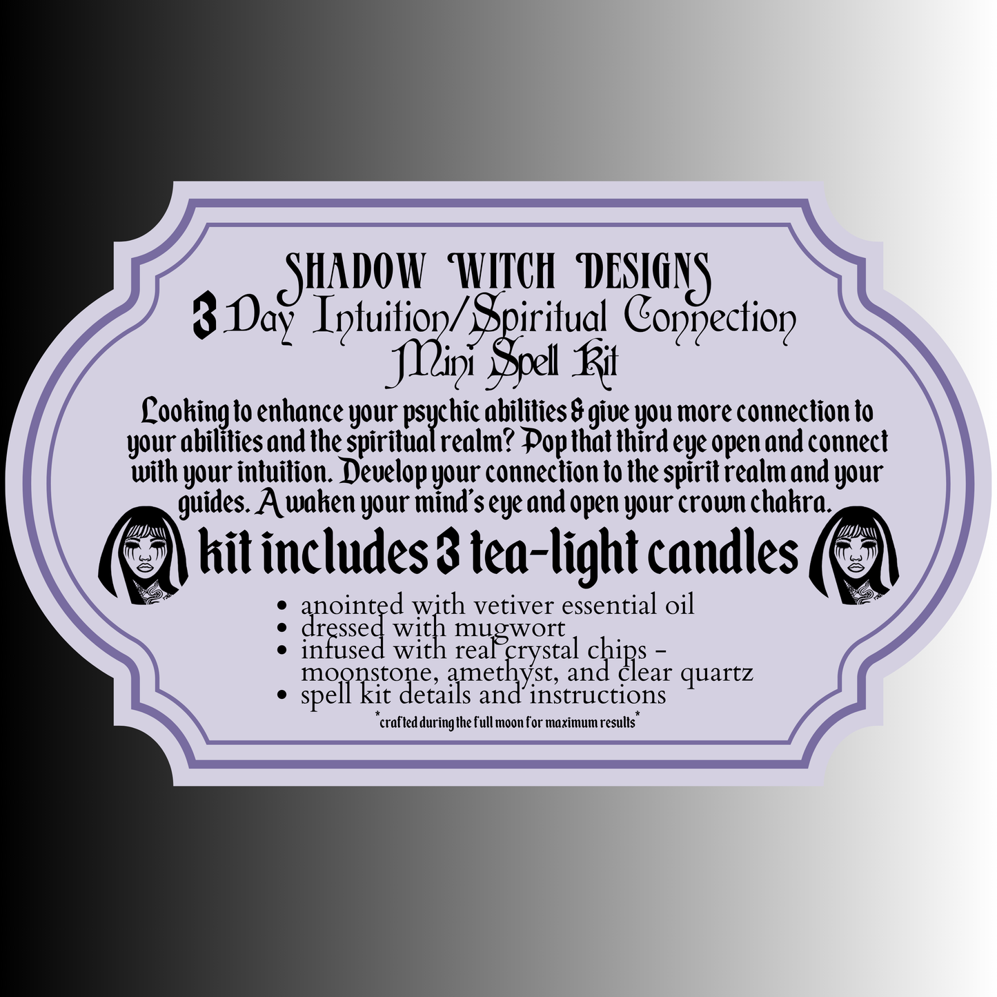 3 Day Intuition & Spiritual Connection Mini Spell Kit